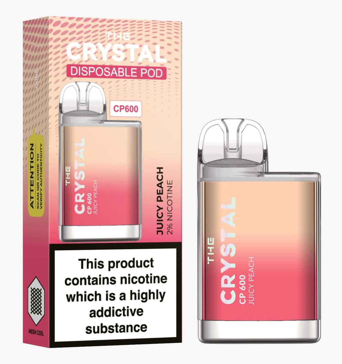 The Crystal CP600 Disposable Vape in UK Box of 10