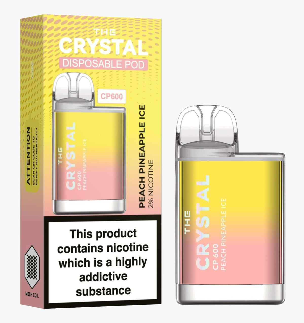 The Crystal CP600 Disposable Vape in UK Box of 10