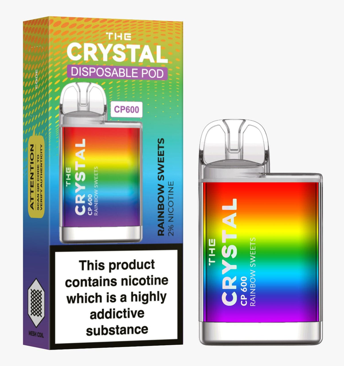 The Crystal CP600 Disposable Vape in UK Box of 10