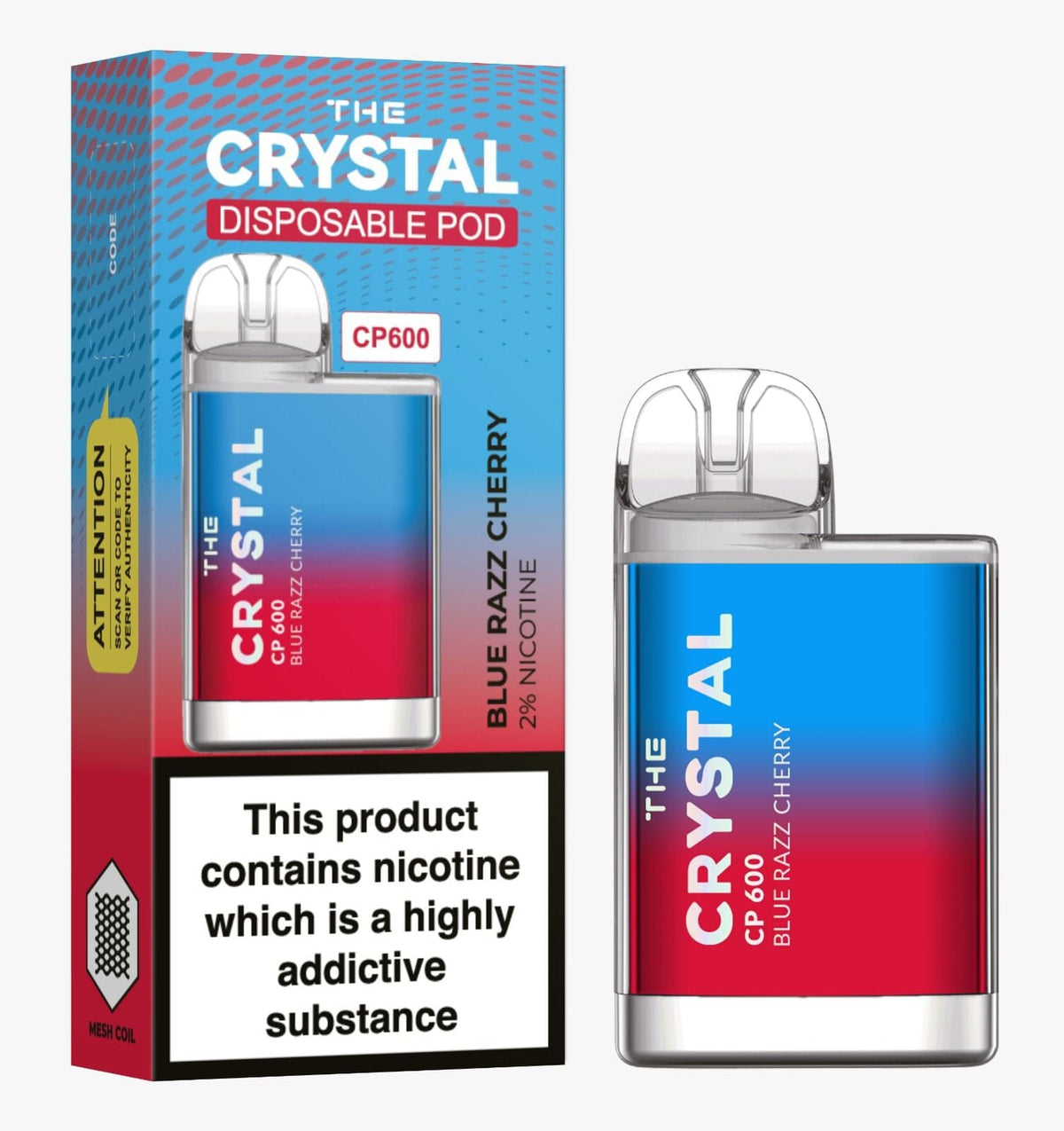 The Crystal CP600 Disposable Vape in UK Box of 10