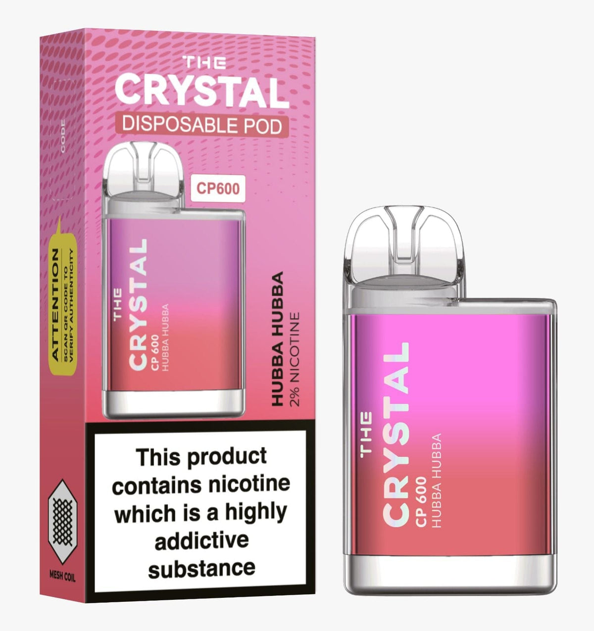 The Crystal CP600 Disposable Vape in UK Box of 10