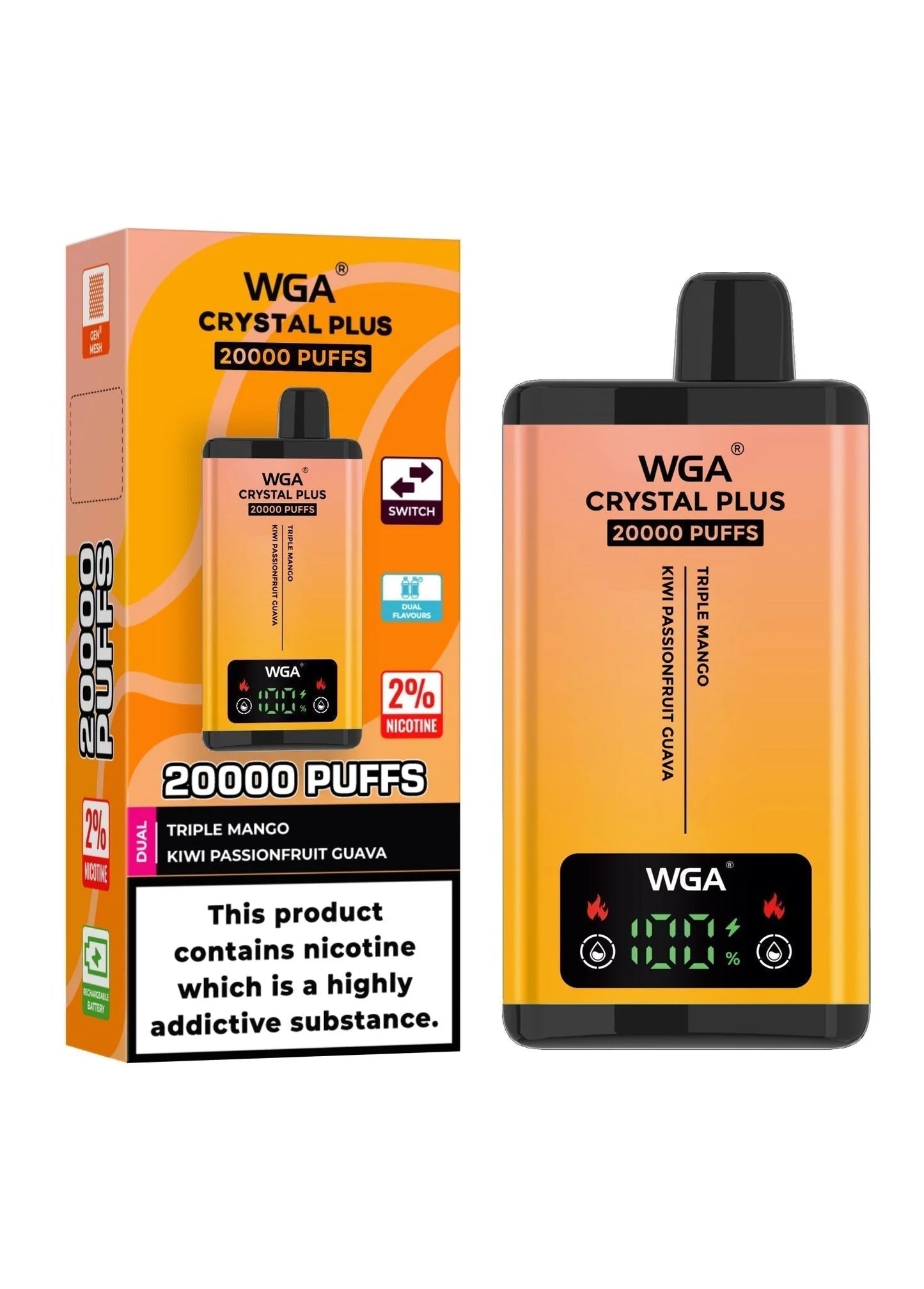 WGA Crystal Plus 20000 Disposable Vape | Vperasso