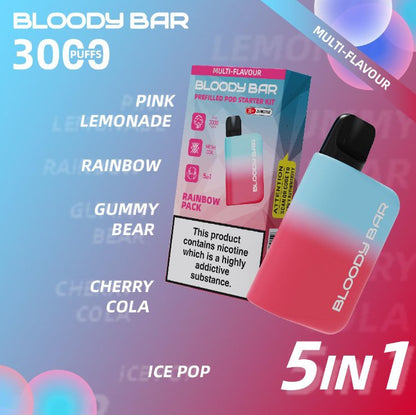 5 in 1 Bloody Mary 3000 Puffs Prefilled Pod Kit (Box of 5)