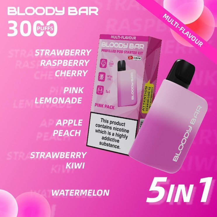 5 in 1 Bloody Mary 3000 Puffs Prefilled Pod Kit