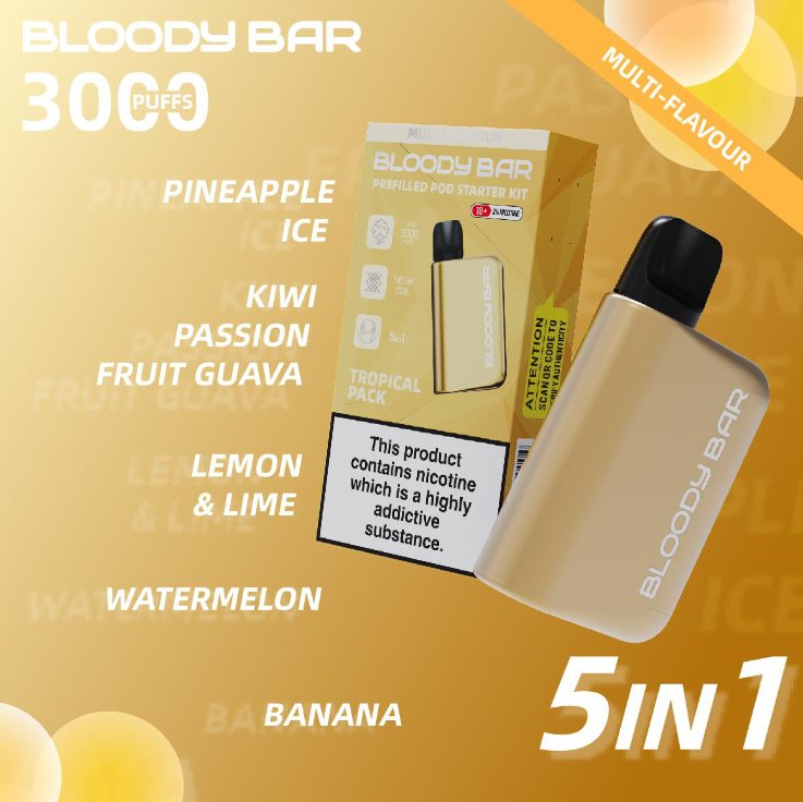 5 in 1 Bloody Mary 3000 Puffs Prefilled Pod Kit