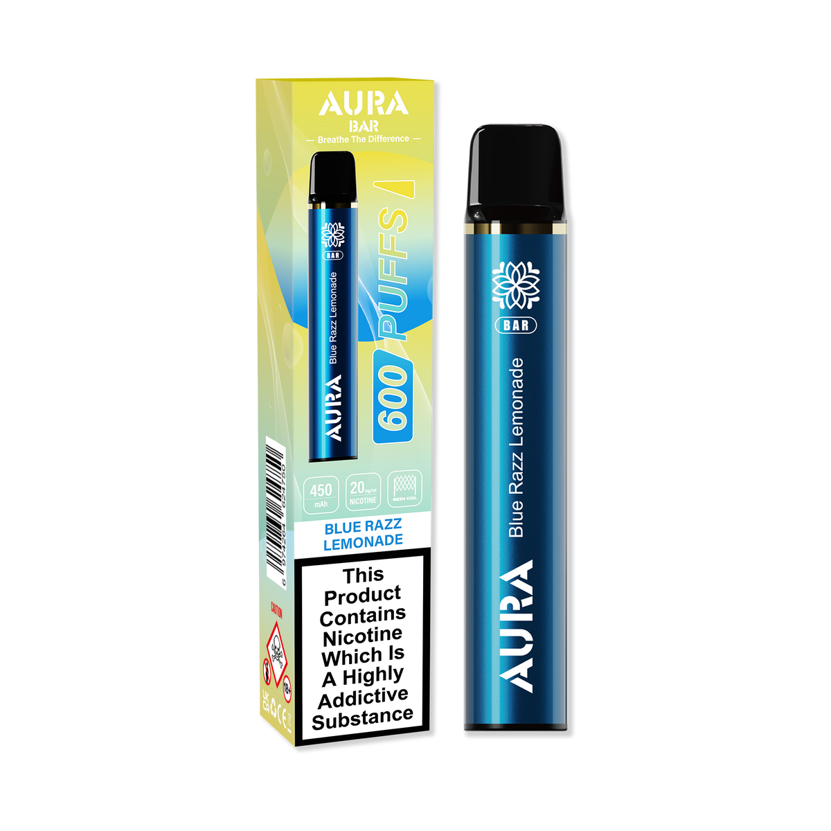 Aura Bar 600 Puffs Disposable Vape Pod Box of 10