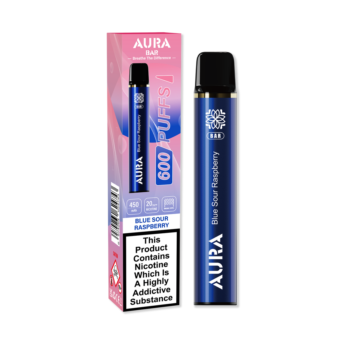 Aura Bar 600 Puffs Disposable Vape Pod Box of 10