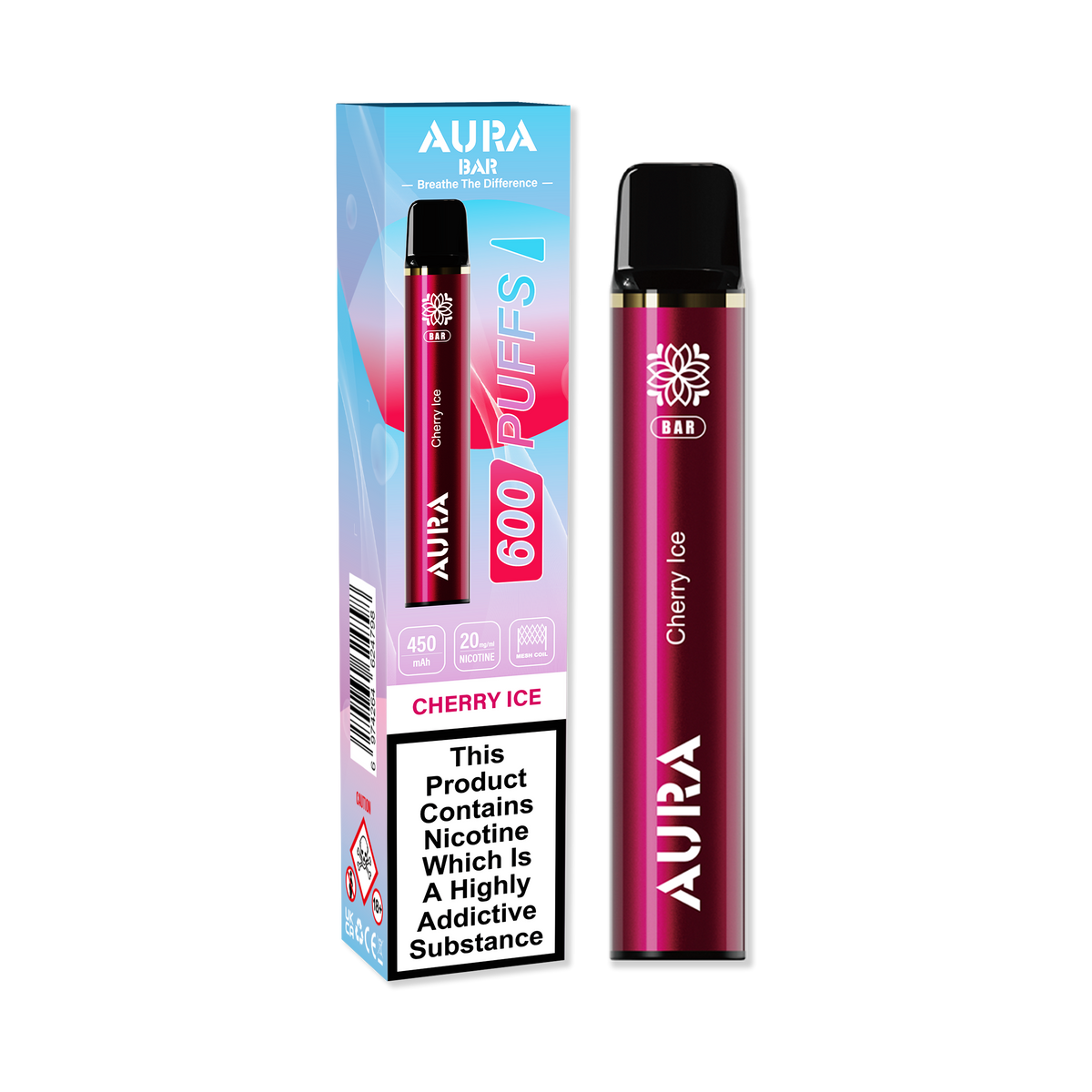 Aura Bar 600 Puffs Disposable Vape Pod Box of 10