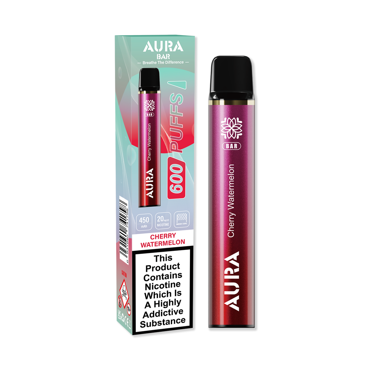 Aura Bar 600 Puffs Disposable Vape Pod Box of 10