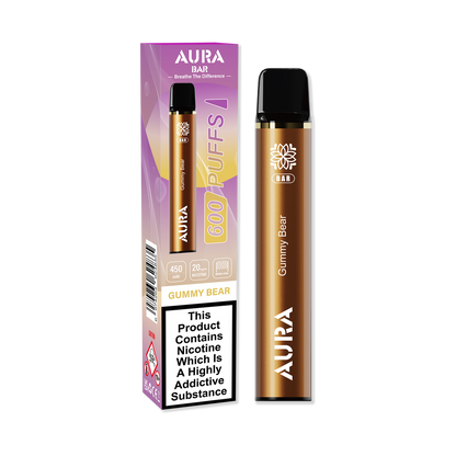 Aura Bar 600 Puffs Disposable Vape Pod Box of 10