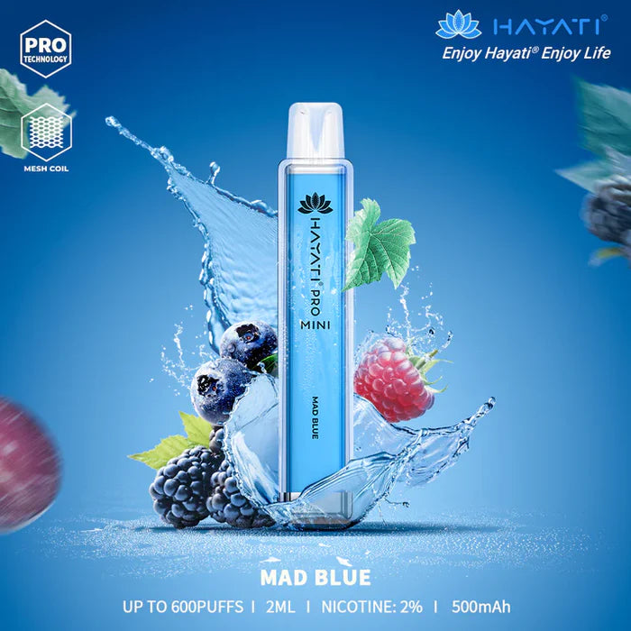 Hayati Pro Mini 600 Disposable Vape Box of 10