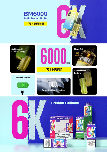 Lost Mary BM6000 Prefilled Disposable Vape Kit