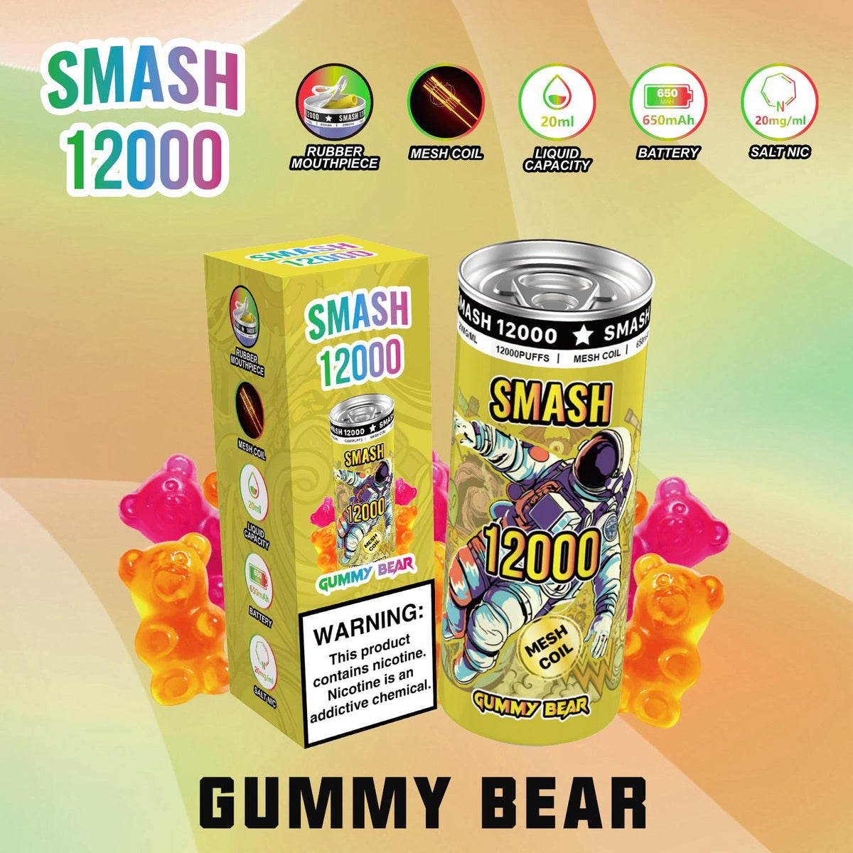 OG SUPER SMASH 12000 PUFFS DISPOSABLE 20MG - Pack of 10