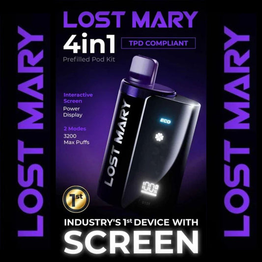 4 In 1 Lost Mary 3200 Puffs Pre-Filled Pod Vape Kit