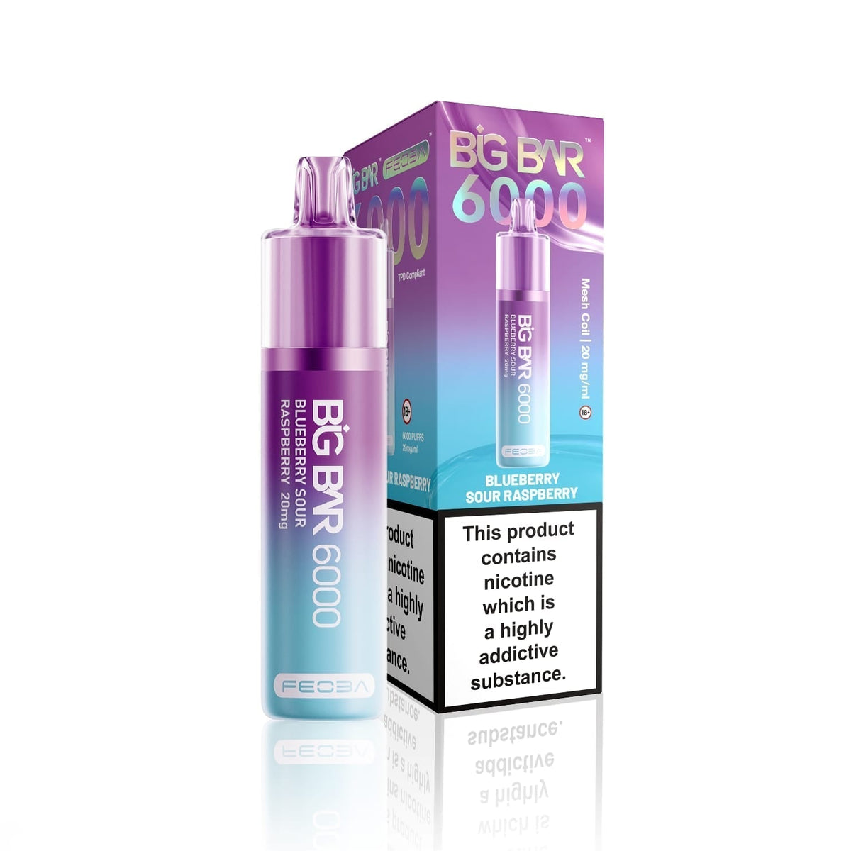 Big Bar 6000 Puffs Feoba Disposable Vape Pack of 5