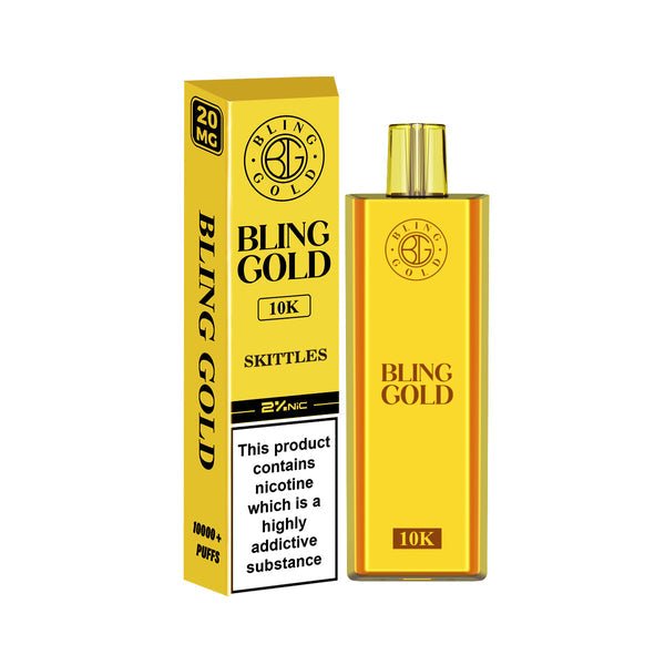 Bling Gold 10000 Disposable Vape Puff Pod Bar Pack of 10