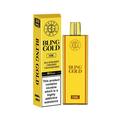 Bling Gold 10000 Disposable Vape Puff Pod Bar Pack of 10