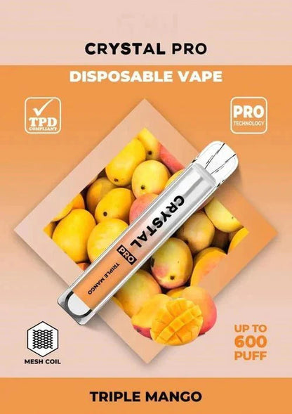 Crystal Pro Bar 600 Puffs Disposable Vape- pack of 10