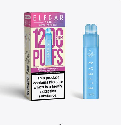 Elfbar 1200 Puffs 2 in 1 Prefilled Pod Kit Box of 5