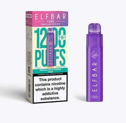 Elfbar 1200 Puffs 2 in 1 Prefilled Pod Kit Box of 5