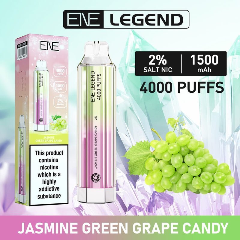 Ene Crystal Legend 4000 Disposable Vape Puff Bar - Box of 10