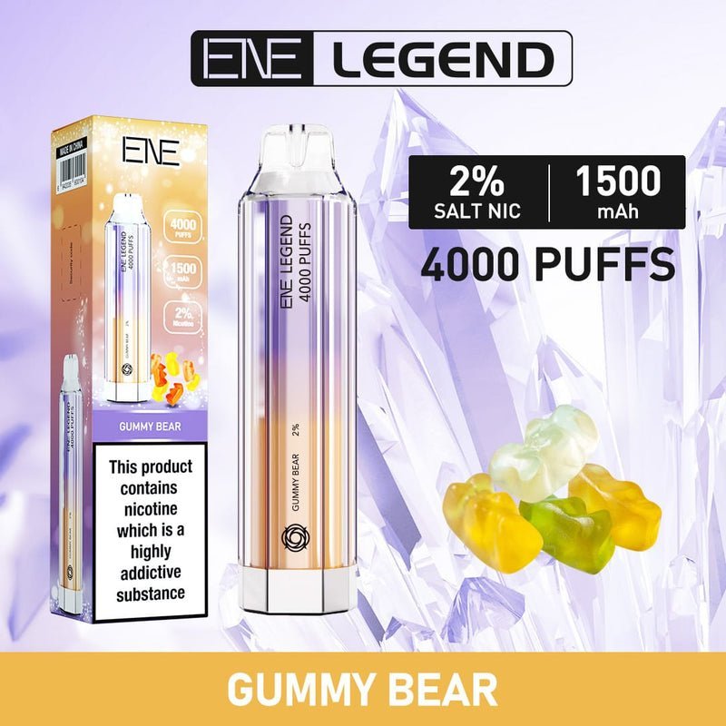 Ene Crystal Legend 4000 Disposable Vape Puff Bar - Box of 10