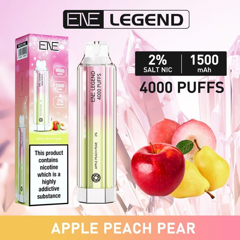 Ene Crystal Legend 4000 Disposable Vape Puff Bar - Box of 10