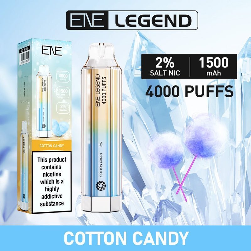 Ene Crystal Legend 4000 Disposable Vape Puff Bar - Box of 10