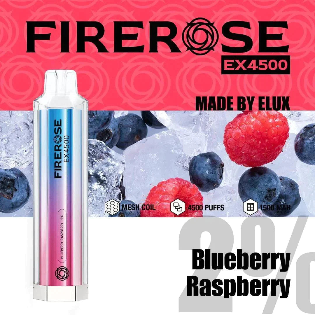 Firerose EX4500 Disposable Vape Puff Pod Devicein the UK| Box of 10