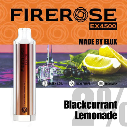 Firerose EX4500 Disposable Vape Puff Pod Devicein the UK| Box of 10