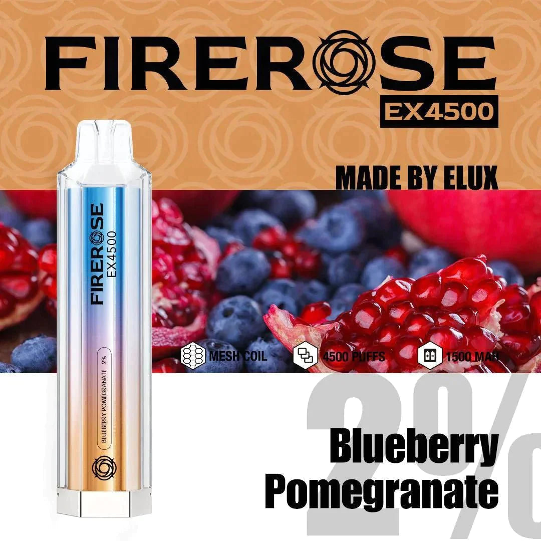 Firerose EX4500 Disposable Vape Puff Pod Devicein the UK| Box of 10