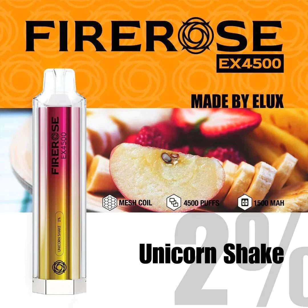 Firerose EX4500 Disposable Vape Puff Pod Devicein the UK| Box of 10