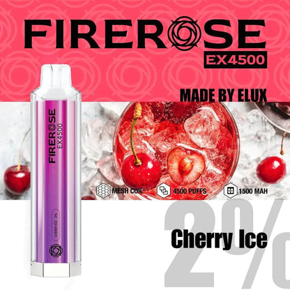 Firerose EX4500 Disposable Vape Puff Pod Devicein the UK| Box of 10