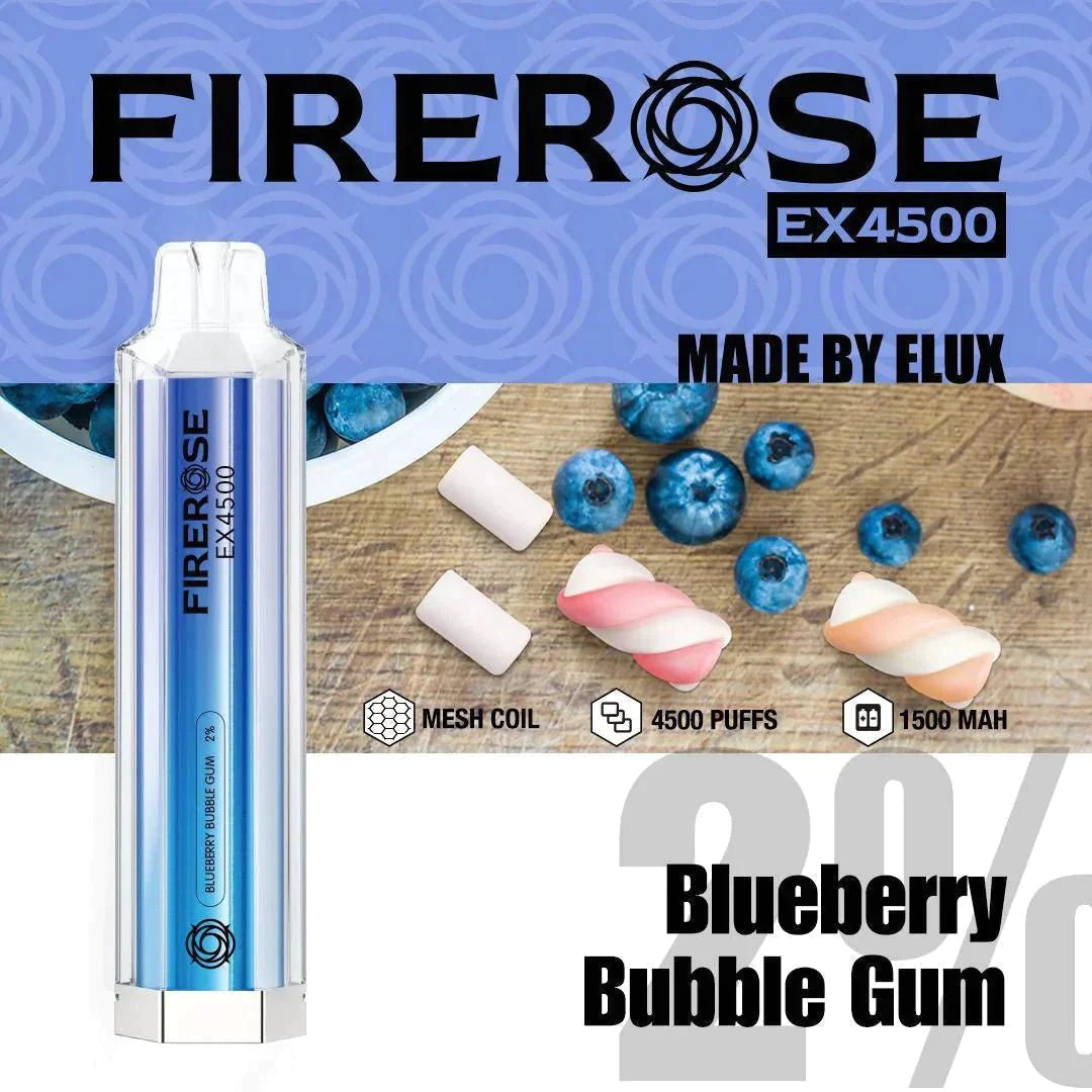 Firerose EX4500 Disposable Vape Puff Pod Devicein the UK| Box of 10