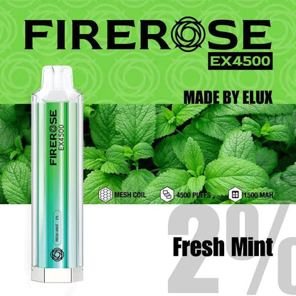 Firerose EX4500 Disposable Vape Puff Pod Devicein the UK| Box of 10