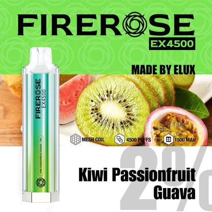 Firerose EX4500 Disposable Vape Puff Pod Devicein the UK| Box of 10