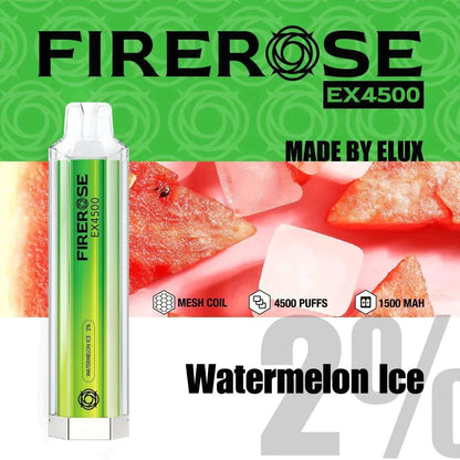 Firerose EX4500 Disposable Vape Puff Pod Devicein the UK| Box of 10