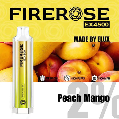 Firerose EX4500 Disposable Vape Puff Pod Devicein the UK| Box of 10