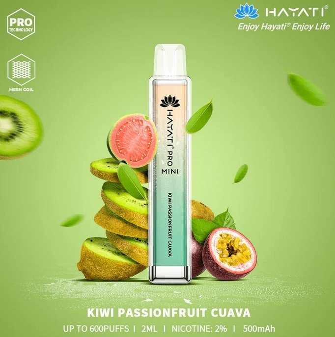 Hayati Pro Mini 600 Disposable Vape Box of 10