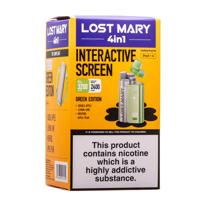 4 In 1 Lost Mary 3200 Puffs Pre-Filled Pod Vape Kit