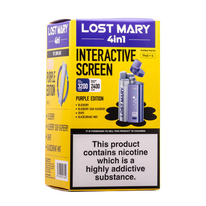 4 In 1 Lost Mary 3200 Puffs Pre-Filled Pod Vape Kit