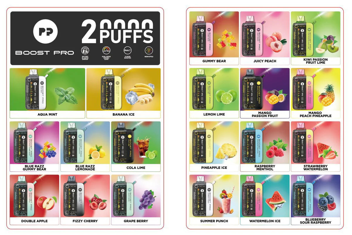 Pyne Pod Boost Pro 20,000 Puffs Disposable Vape Kit with Display Screen