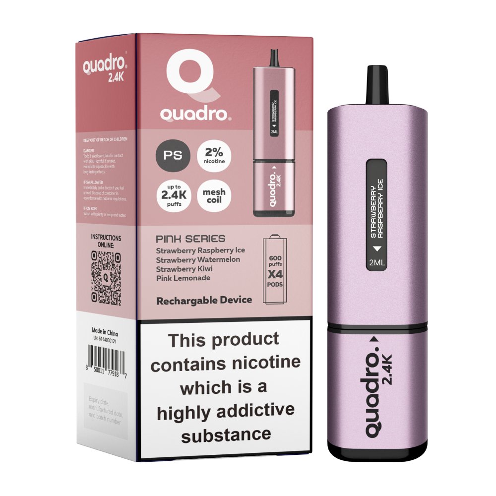 Quadro 2400 Puffs 4 in 1 Disposable Vape Device