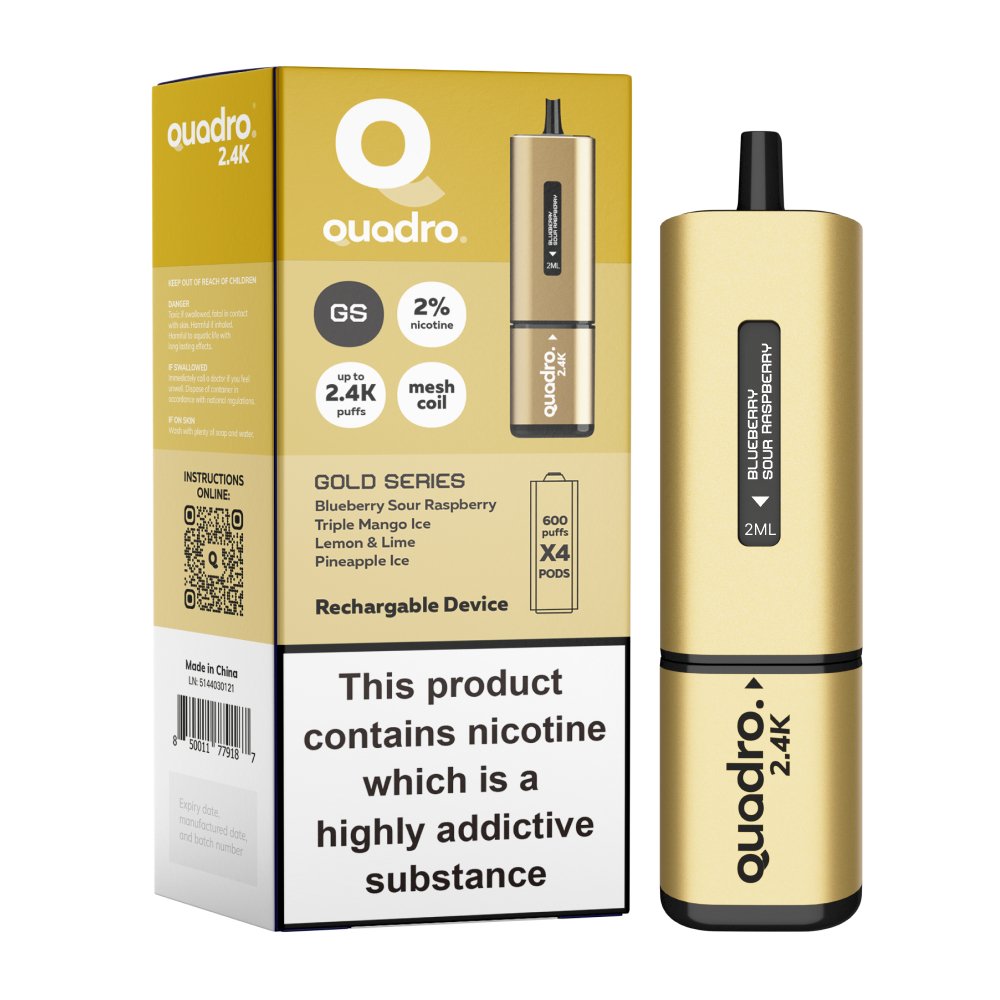 Quadro 2400 Puffs 4 in 1 Disposable Vape Device