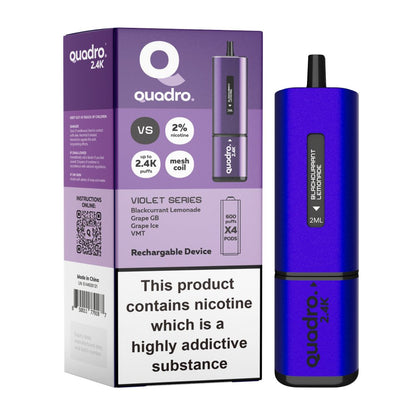 Quadro 2400 Puffs 4 in 1 Disposable Vape Device