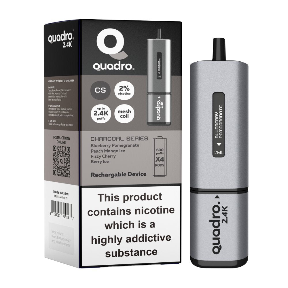 Quadro 2400 Puffs 4 in 1 Disposable Vape Pod Box of 5