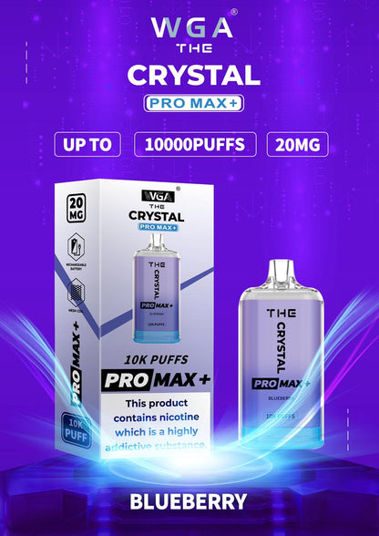 Crystal Pro Max 10000 Puff Vape Pod Device - Box of 10